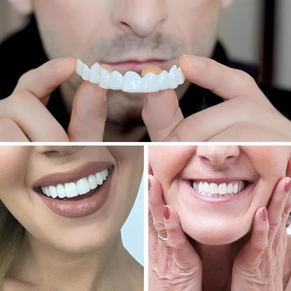 Snap On Cosmetic Tooth Covers for Adults, 2 Piece Set