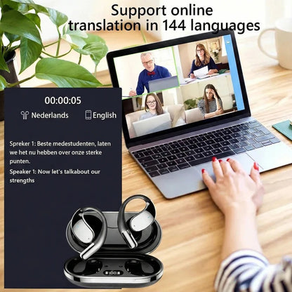 Wireless Translation Earbuds with HiFi Audio and 144 Language