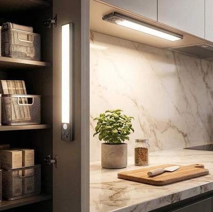 Rechargeable Magnetic Under Cabinet Lights with Motion Sensor, Set of 2