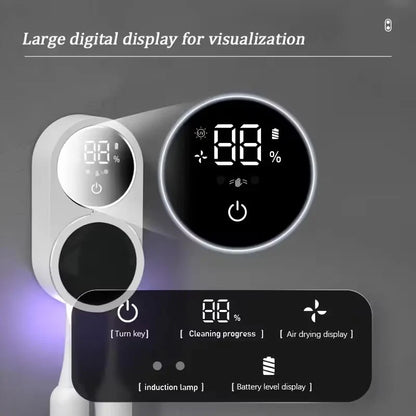 Wall Mount UV Toothbrush Holder with Touchless Sensor Organizer