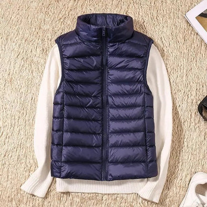 Womens Ultralight Vest with a Streamlined Fit for Layering Over Shirts and Sweaters in Twelve Colors
