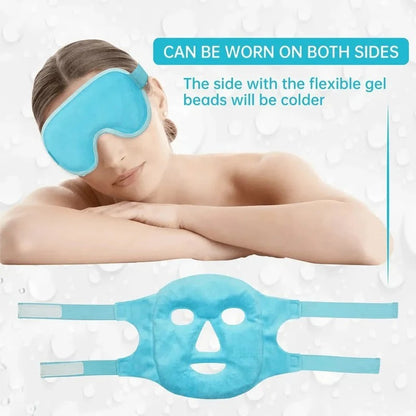 Reusable Gel Eye and Face Mask for Hot and Cold Cooling Wrap Use