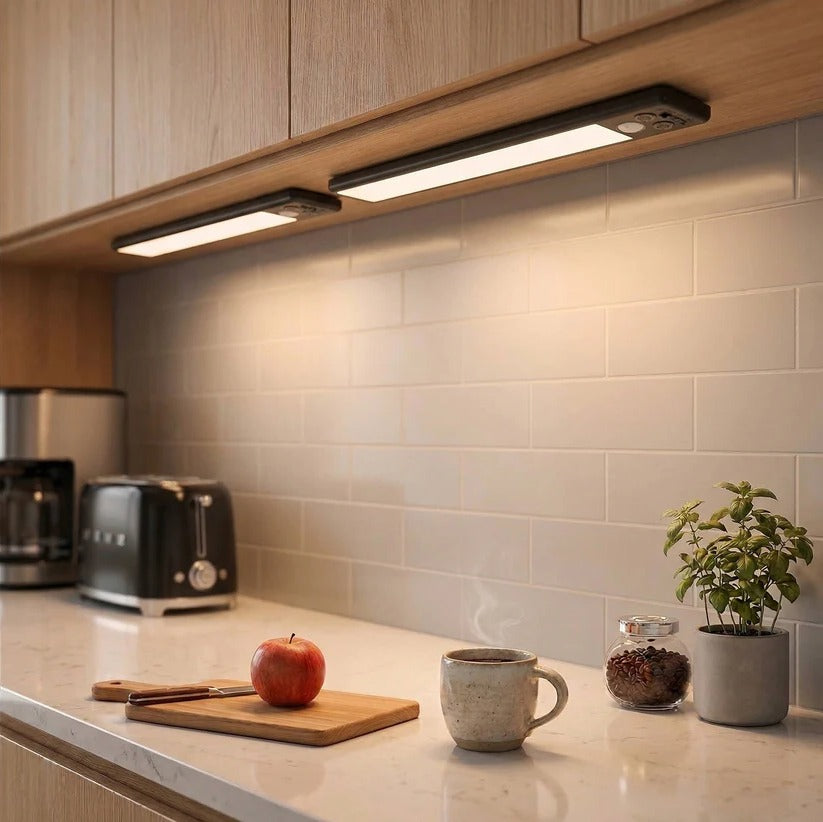 Rechargeable Magnetic Under Cabinet Lights with Motion Sensor, Set of 2