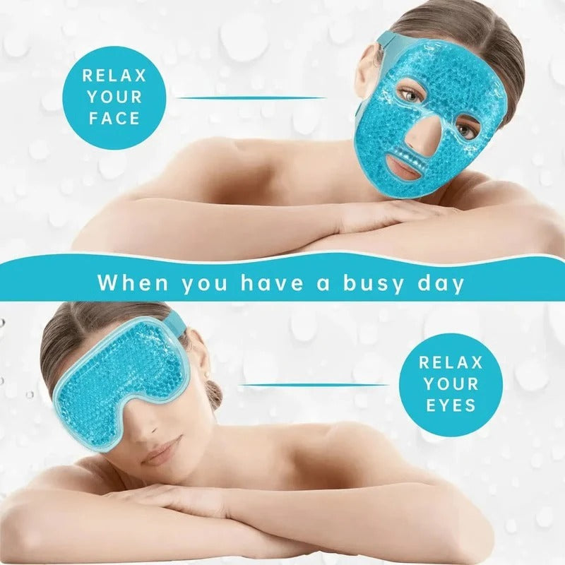 Reusable Gel Eye and Face Mask for Hot and Cold Cooling Wrap Use