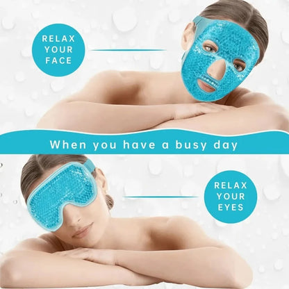 Reusable Gel Eye and Face Mask for Hot and Cold Cooling Wrap Use