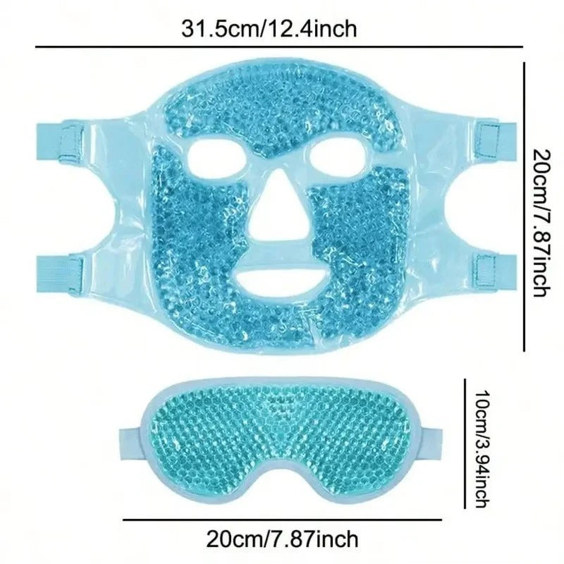 Reusable Gel Eye and Face Mask for Hot and Cold Cooling Wrap Use