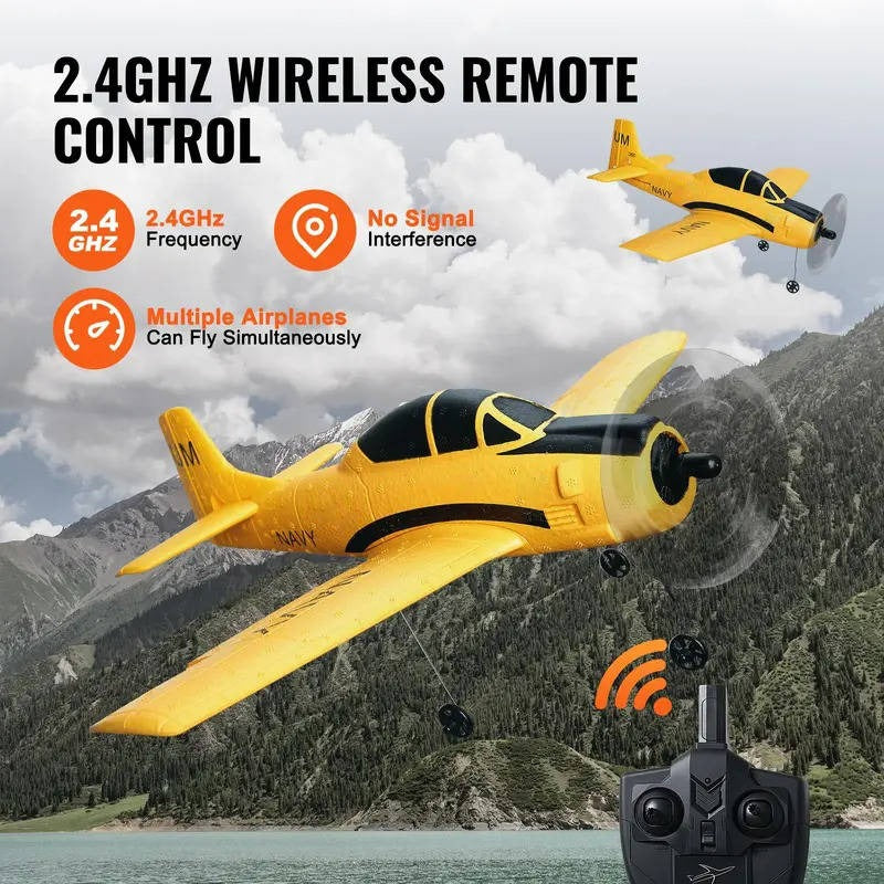 RC Airplane with 6 Axis Gyro 4 Channel Control and 2 Batteries