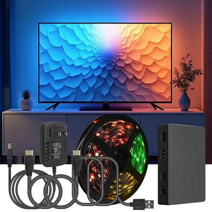 LED Bias Lighting Strip with Screen Sync, App and Smart Speaker Compatible