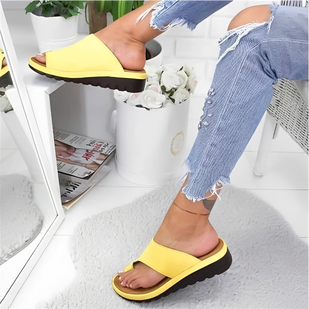 Slip On Sandals with Cushioned EVA Footbed