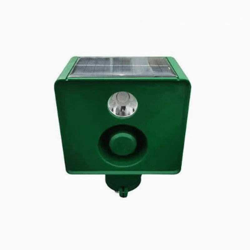 Solar Animal Deterrent Light with Dual Flashing Spotlights and Alarm