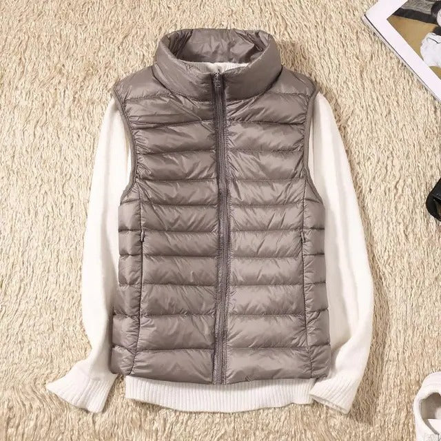 Womens Ultralight Vest with a Streamlined Fit for Layering Over Shirts and Sweaters in Twelve Colors