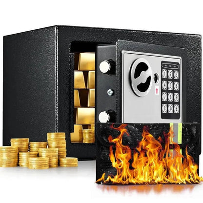 Compact Digital Safe with Keypad Lock Light and Backup Keys