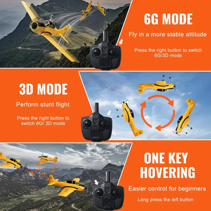 RC Airplane with 6 Axis Gyro 4 Channel Control and 2 Batteries