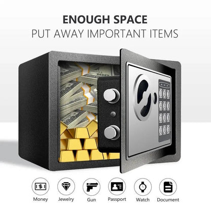 Compact Digital Safe with Keypad Lock Light and Backup Keys