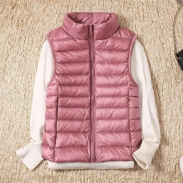Womens Ultralight Vest with a Streamlined Fit for Layering Over Shirts and Sweaters in Twelve Colors