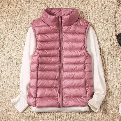 Womens Ultralight Vest with a Streamlined Fit for Layering Over Shirts and Sweaters in Twelve Colors