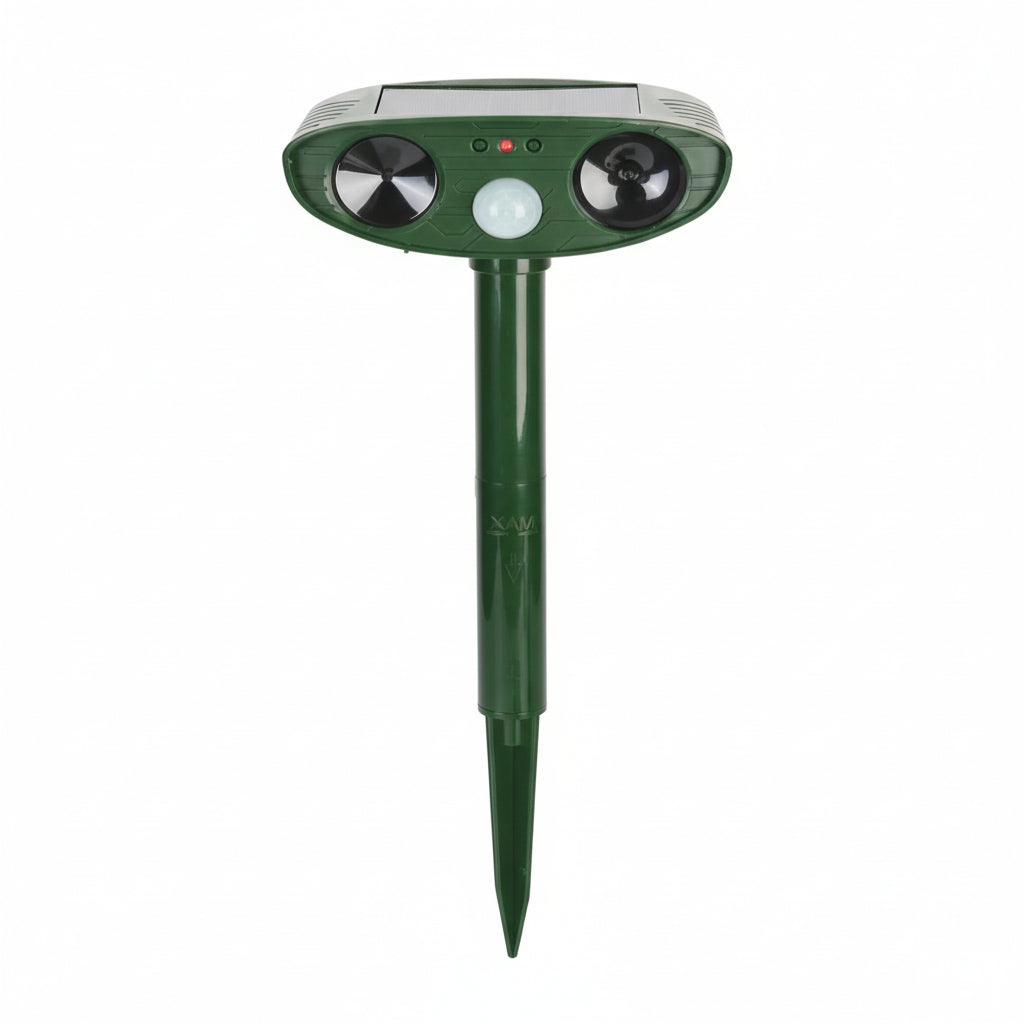 Solar Powered Ultrasonic Chipmunk Repeller for Outdoor Use