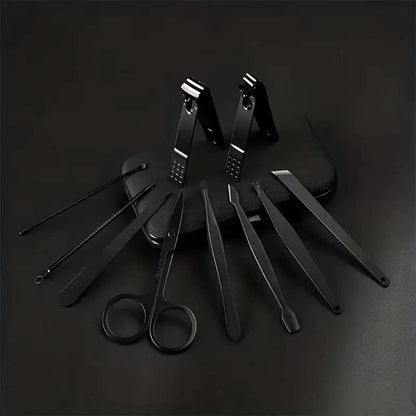 Stainless Steel Manicure and Pedicure Nail Clipper Set with Travel Wallet, 24 Piece