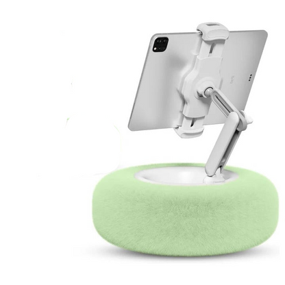 Fuzzy Phone Holder Pillow with Integrated Snack Bowl