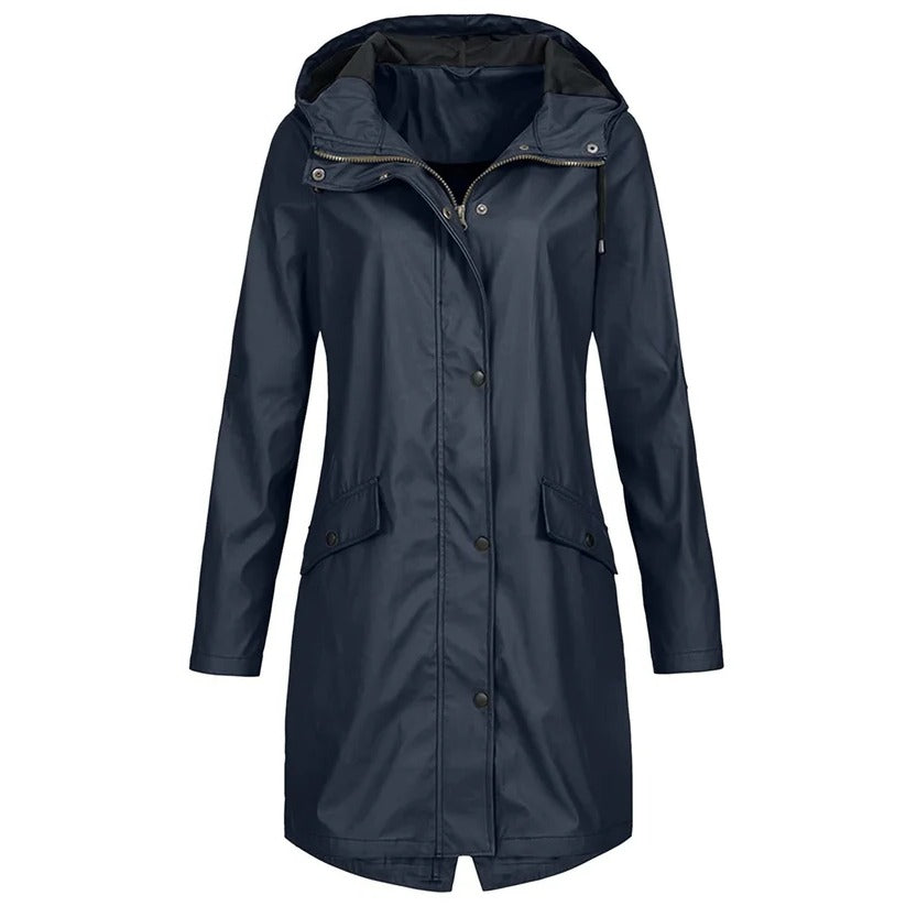 Women's Waterproof Rain Jacket with Lightweight Packable Design