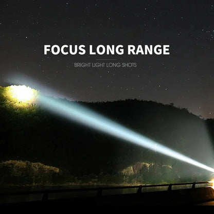 USB Rechargeable Aluminum Flashlight with Battery Indicator
