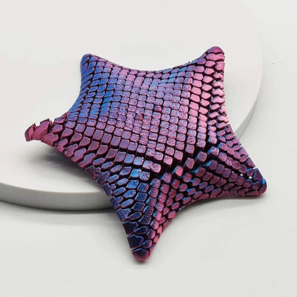 3D Printed Articulated Starfish Fidget Toy for Desk and Travel Use