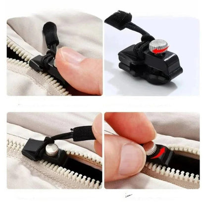 Universal Zipper Fix Kit 6 Pack, Clip On Replacement Sliders for Broken Zippers