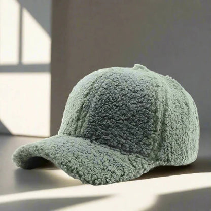 Teddy Fabric Adjustable Hat for Fall and Winter Casual Wear