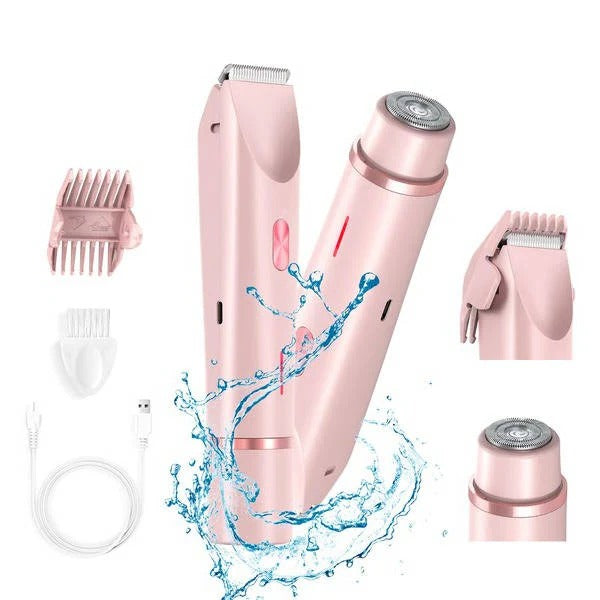 Women’s Dual Head Body Trimmer with IPX7 Waterproof  Rechargeable Design