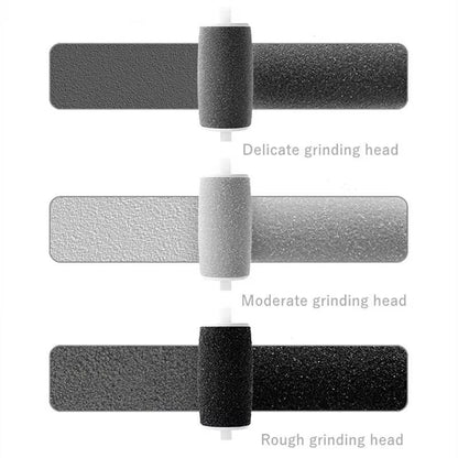 USB Rechargeable Electric Foot File with 3 Interchangeable Grinding Heads, Dual Speed and LED Light