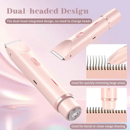 Women’s Dual Head Body Trimmer with IPX7 Waterproof  Rechargeable Design