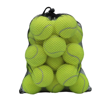 Training Tennis Ball Set with Felt Surface and Mesh Bag, Set of 20