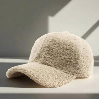 Teddy Fabric Adjustable Hat for Fall and Winter Casual Wear