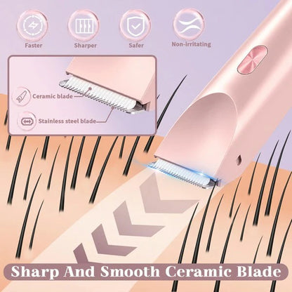 Women’s Dual Head Body Trimmer with IPX7 Waterproof  Rechargeable Design