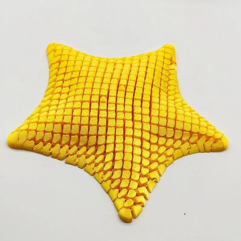 3D Printed Articulated Starfish Fidget Toy for Desk and Travel Use