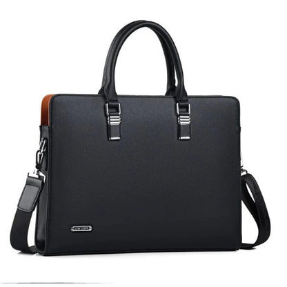 Leather Laptop Shoulder Bag for Men, Fits 14 to 15 Inch Laptops