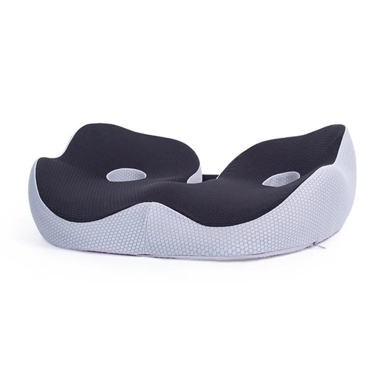 Ergonomic Seat Cushion with Adjustable Straps and Non Slip Bottom for Office Chairs and Car Seats