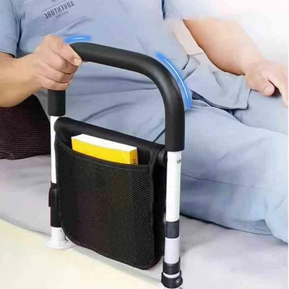 Bedside Assist Handle with Padded Grip and Adjustable Height for Home Bedrooms