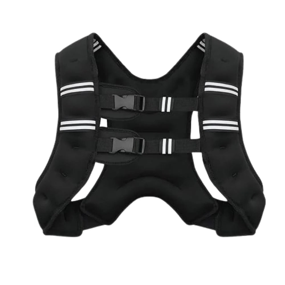 Weighted Training Vest with Breathable Channels and Reflective Stripes for Running