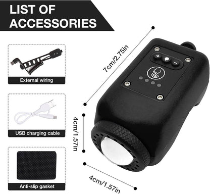 Bicycle Horn and Floodlight with 110dB Sound and 30m Range, IPX5 Waterproof
