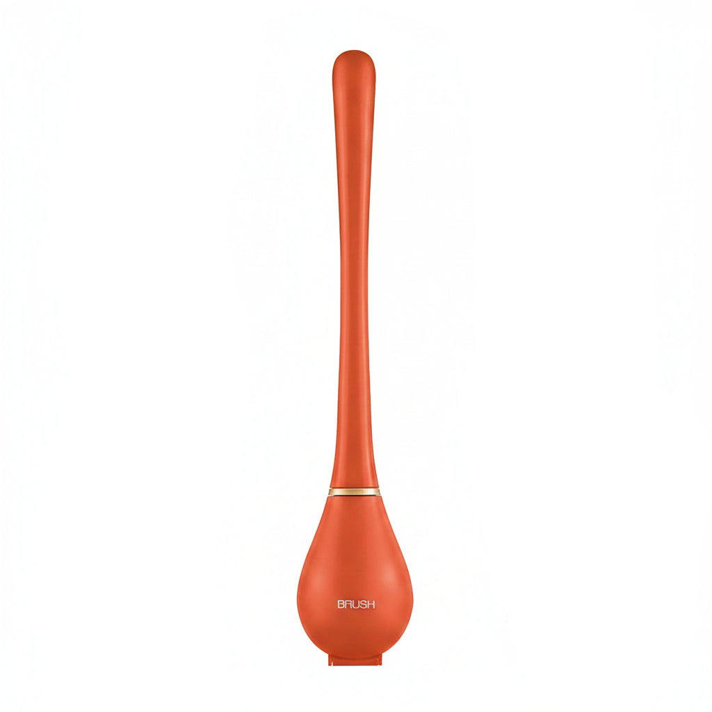 Wall Mount Silicone Toilet Brush with Lever Cap and Flexible Head