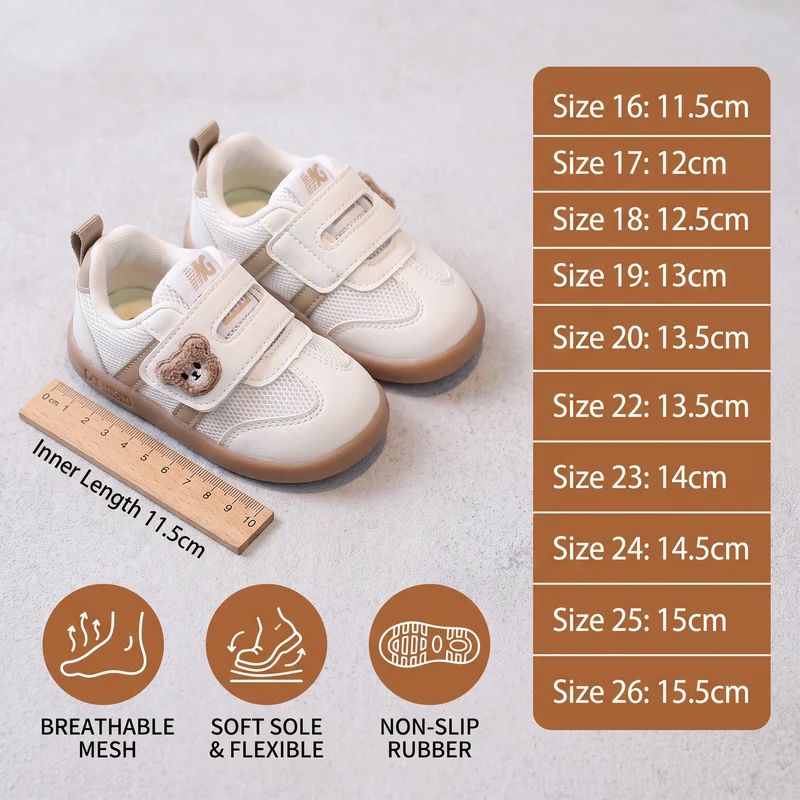 Non Slip Grip Toddler Shoes with Bendable Sole for Early Walking