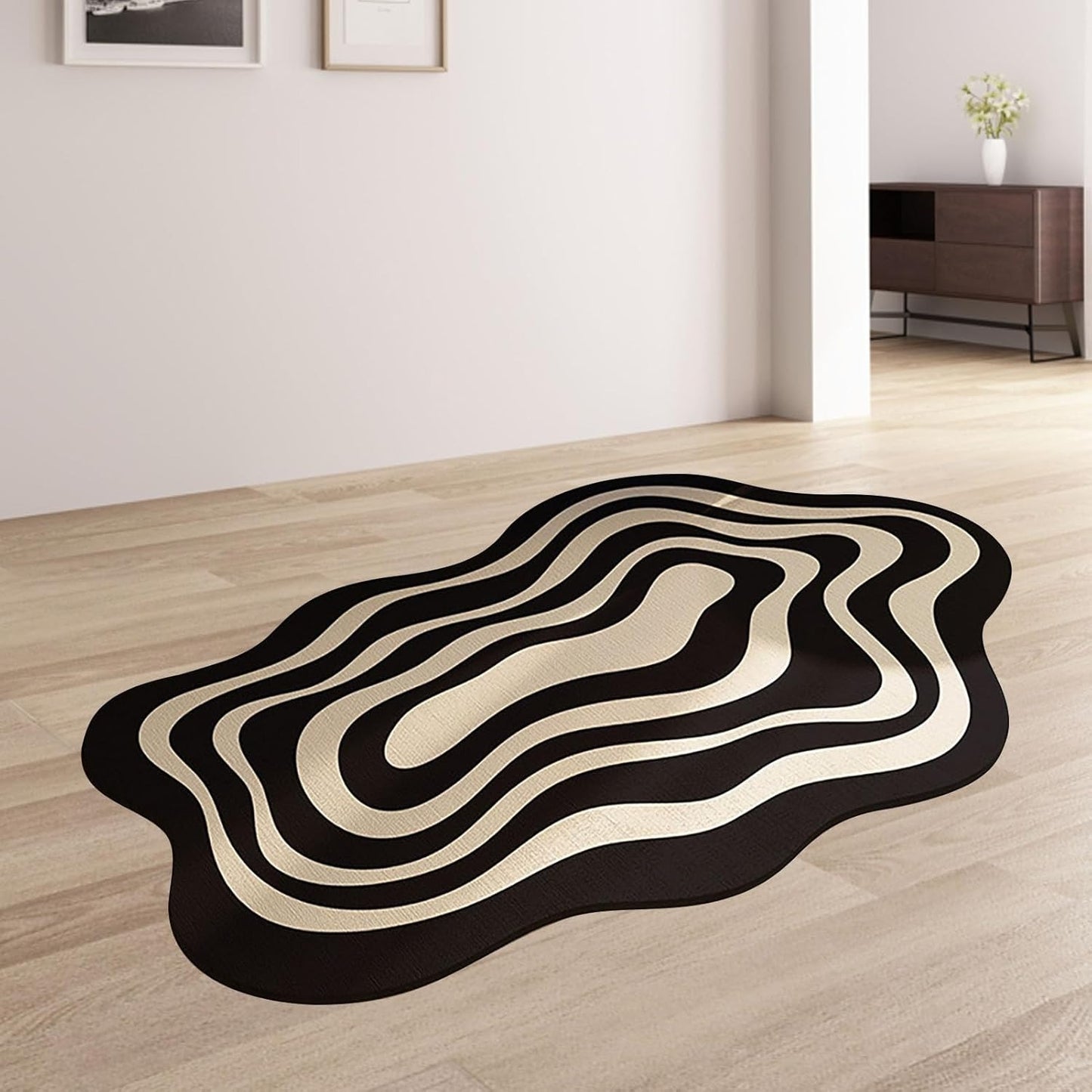Rubber Bath Mat with Textured Grip Surface and Non-Slip Base