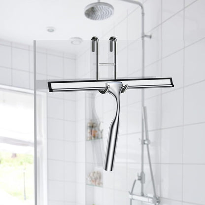 Shower Squeegee with Secure Grip Handle and Flexible Blade for Glass Doors