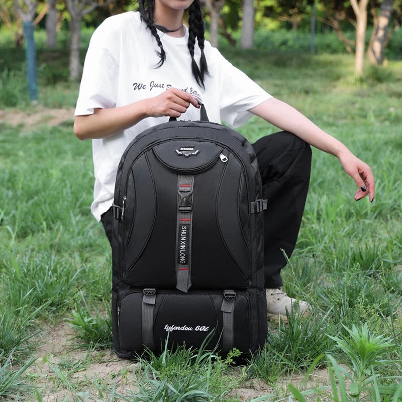Water Resistant Travel Backpack with Multiple Compartments and Padded Laptop Sleeve
