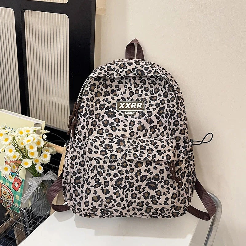 Wild Print Backpack Featuring Cushioned Straps and Dedicated Laptop Section