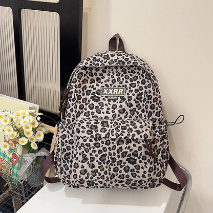 Wild Print Backpack Featuring Cushioned Straps and Dedicated Laptop Section
