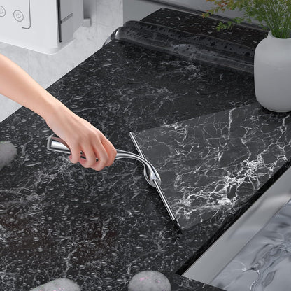 Shower Squeegee with Secure Grip Handle and Flexible Blade for Glass Doors
