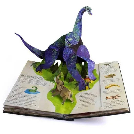 Dinosaur Pop Up Book with 3D Interactive Scenes for Kids