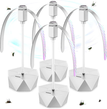 Portable Fly Repellent Table Fans with Hanging Hook and Adjustable Neck, Set of 4